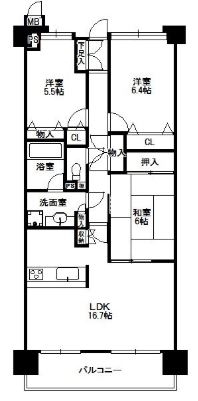 パークハウス姪浜駅前702号室-間取り