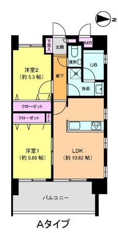 エルエ大濠701号室-間取り