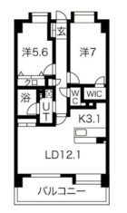 アプリークス百道浜 - 所在階***階の間取り図 10890