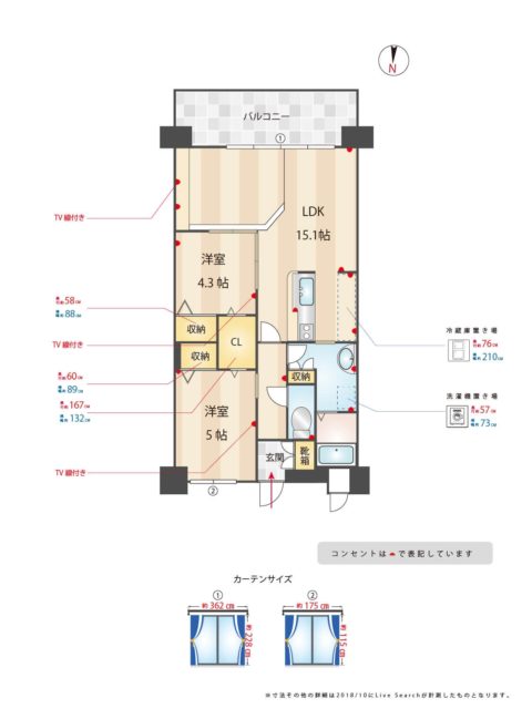 ルネスプチマルシェ102号室-間取り