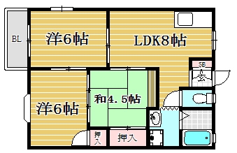 パインズ博多203号室-間取り