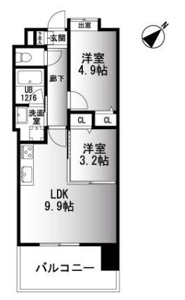 ラ・フォンテ博多駅南504号室-間取り