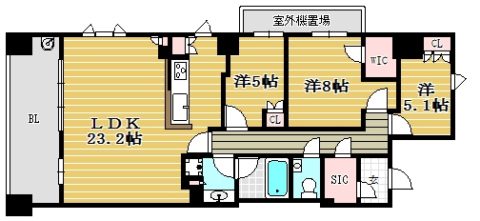 ザ・パークハウス赤坂タワーレジデンス408号室-間取り