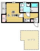 アパルトメント　ウノ　吉塚 - 所在階 の間取り図