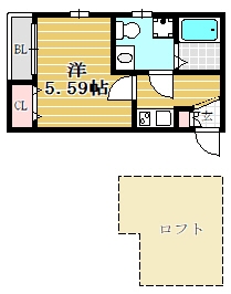 アパルトメント　ウノ　吉塚203号室-間取り