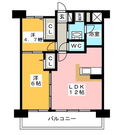 ホワイトアゲート博多702号室-間取り