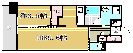 アルファシオディクレイヴ1311号室-間取り