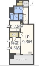 RJRプレシア博多駅南202号室-間取り