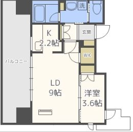 RJRプレシア博多駅南201号室-間取り