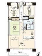 コアマンションルネス空港東 - 所在階 の間取り図