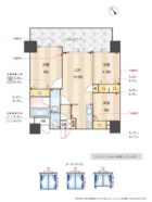 エンクレストパサージュ博多 - 所在階***階の間取り図 11089