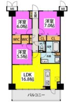 ラフィーネ大手門 - 所在階 の間取り図