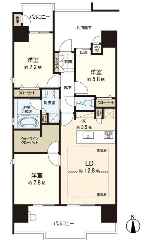 グランド・サンリヤン高取一丁目903号室-間取り