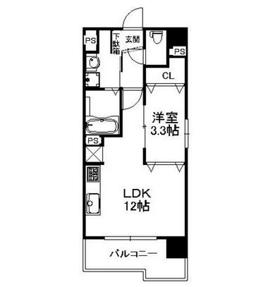 ベルファース博多東206号室-間取り