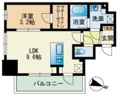 ビエネスタ千代県庁口205号室-間取り