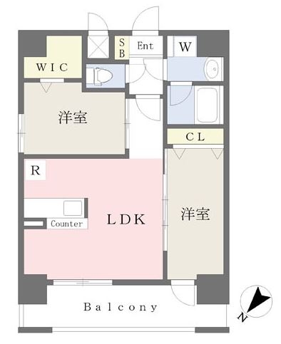 modern palazzo天神北301号室-間取り