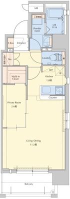 ネストピア博多駅前Ⅲ - 所在階 の間取り図