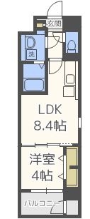 エルヴィータ駅南601号室-間取り