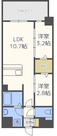 MODERN PALAZZOけやき通り501号室-間取り