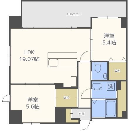 アクシオン薬院プレミアム6F号室-間取り