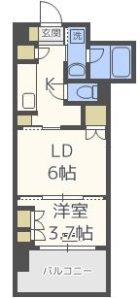 RJRプレシア博多駅南 - 所在階***階の間取り図 11132