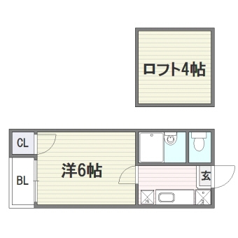 ウィンズ博多駅南202号室-間取り