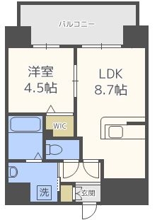 MODERN PALAZZO天神南Leaf705号室-間取り