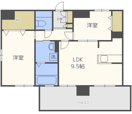 MODERN PALAZZO天神南Leaf1201号室-間取り