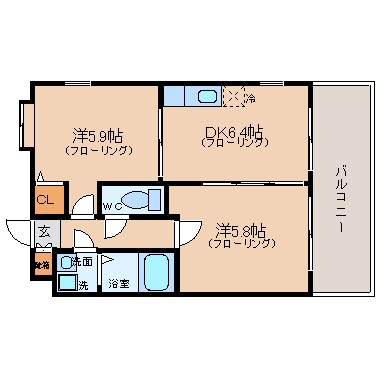 ウイングコートG館202号室-間取り