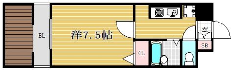 グレース城南101号室-間取り