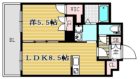 エクセラ大濠公園西 - 所在階 の間取り図