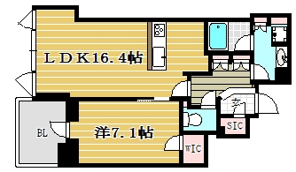 プレミスト天神赤坂タワー311号室-間取り