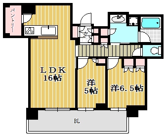 プレミスト天神赤坂タワー507号室-間取り