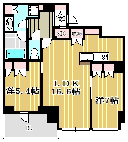 プレミスト天神赤坂タワー806号室-間取り