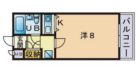 朝日プラザ天神 - 所在階***階の間取り図 1137