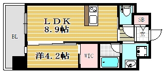 ラファセグランビア博多901号室-間取り