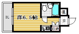 ロマネスク天神第2403号室-間取り