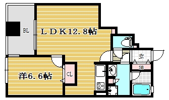 ライオンズ赤坂セントマークス403号室-間取り