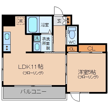 サンシティ駅南503号室-間取り