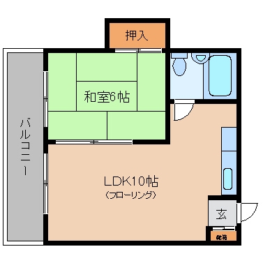 サンハイツ比恵303号室-間取り