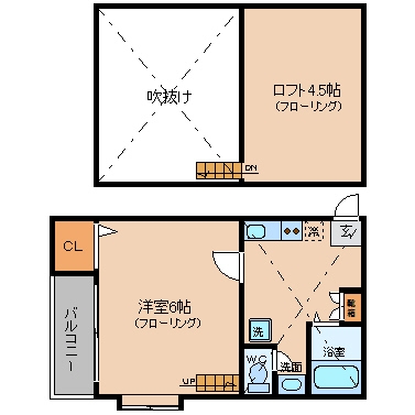 ホークシティ駅南503号室-間取り