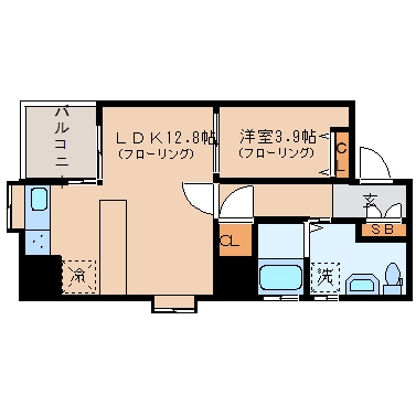 エルフィナ天神北802号室-間取り