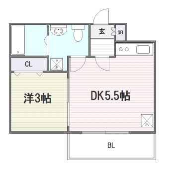 スクエア薬院プレミアム602号室-間取り