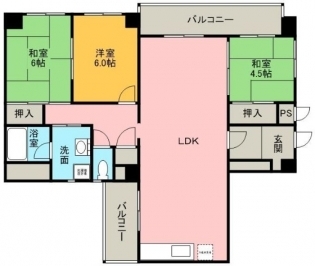 103大稲マンション803号室-間取り