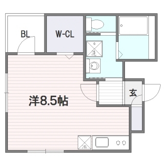 セントラルポート401号室-間取り