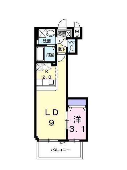 ラ　メゾン　ド　ナチュール102号室-間取り