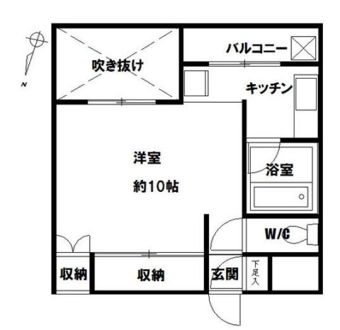 ＡＲＫヴィラ薬院305号室-間取り