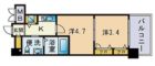 Ｆ・ＰＡＲＣ西新 - 所在階 の間取り図