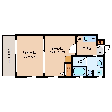 Ｆ・ＰＡＲＣ天神南2022号室-間取り