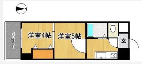 No.40　PROJECT2100博多駅前211号室-間取り